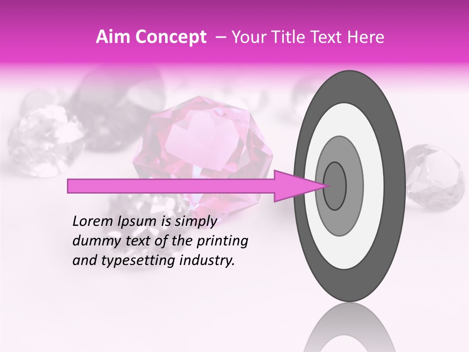 Colorful Stones Diamonds Star PowerPoint Template