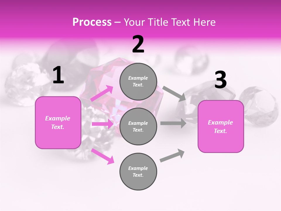 Colorful Stones Diamonds Star PowerPoint Template