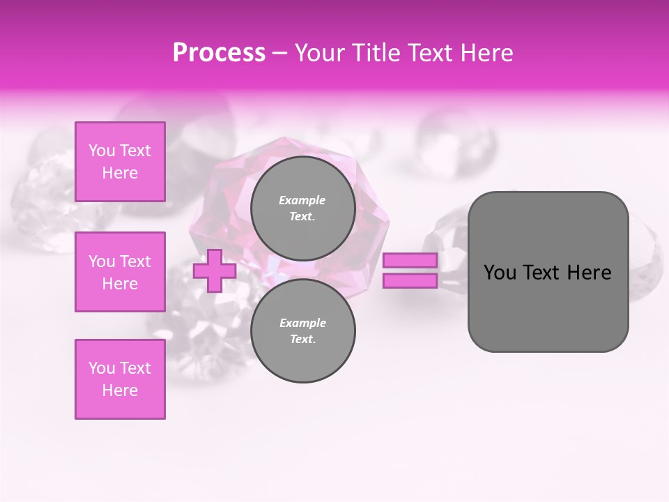 Colorful Stones Diamonds Star PowerPoint Template