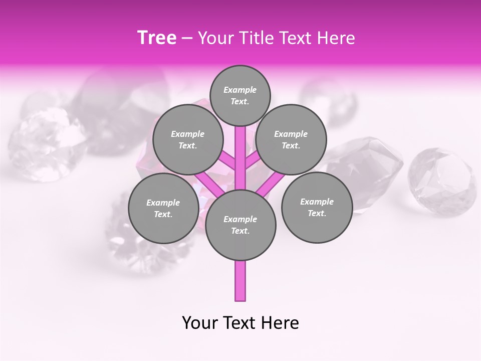 Colorful Stones Diamonds Star PowerPoint Template