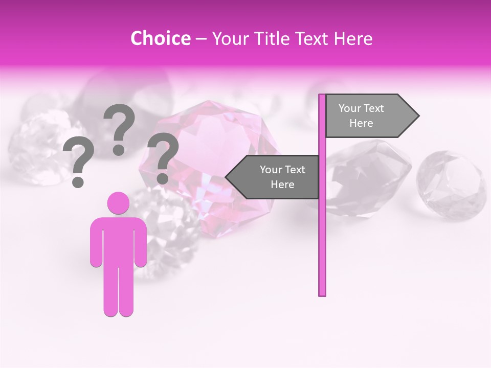 Colorful Stones Diamonds Star PowerPoint Template