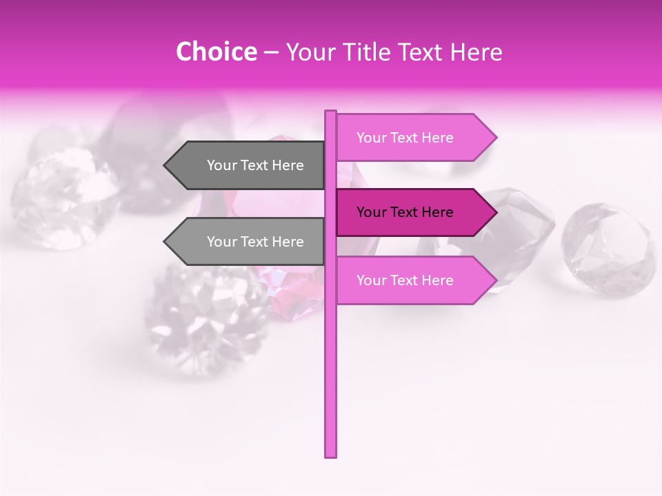 Colorful Stones Diamonds Star PowerPoint Template