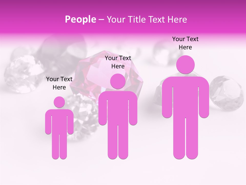 Colorful Stones Diamonds Star PowerPoint Template