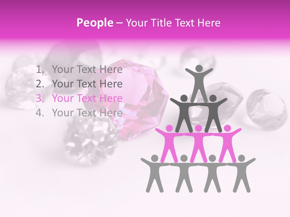 Colorful Stones Diamonds Star PowerPoint Template