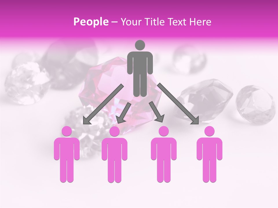 Colorful Stones Diamonds Star PowerPoint Template