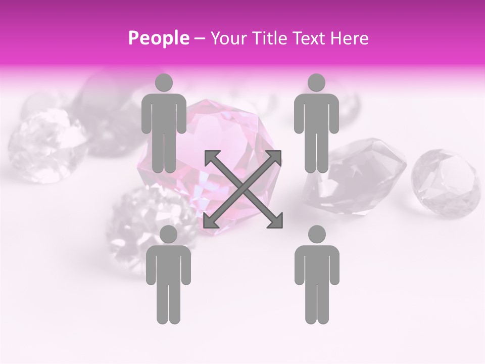 Colorful Stones Diamonds Star PowerPoint Template