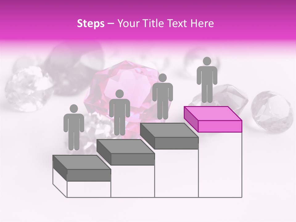 Colorful Stones Diamonds Star PowerPoint Template