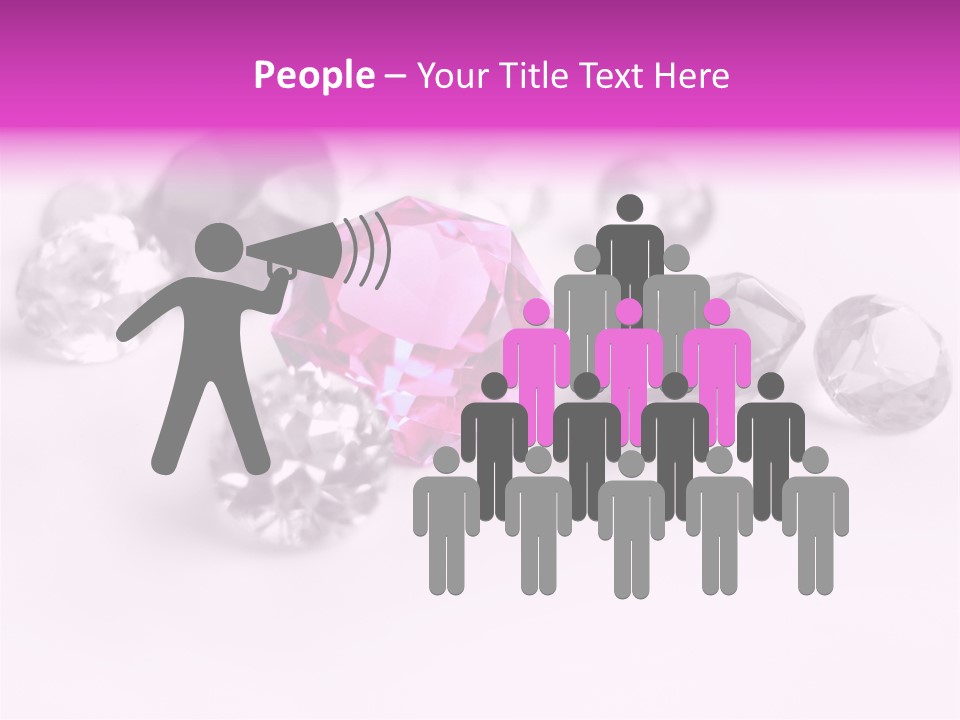 Colorful Stones Diamonds Star PowerPoint Template