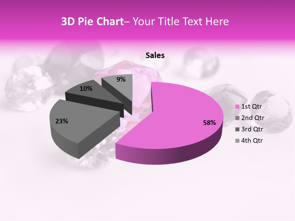 Colorful Stones Diamonds Star PowerPoint Template