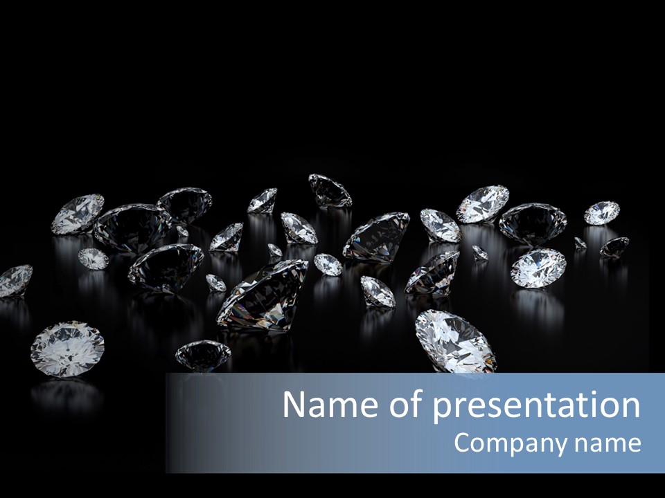 Rhinestone Glamour Black PowerPoint Template