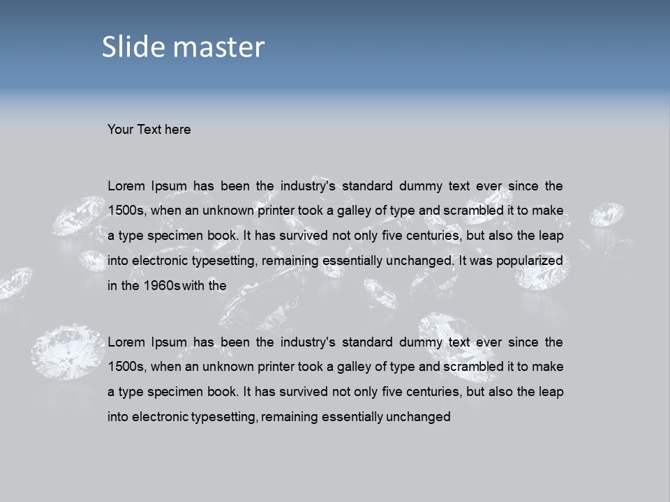 Rhinestone Glamour Black PowerPoint Template