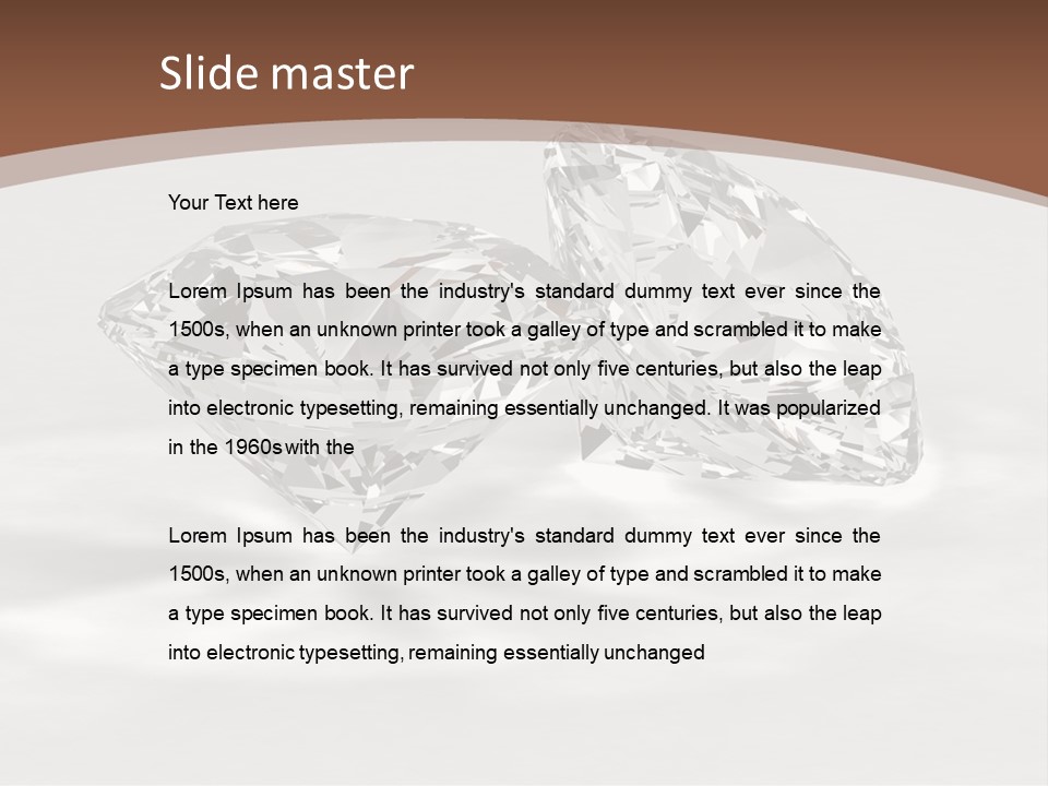 Edelstein Gems Diamant PowerPoint Template