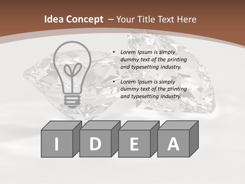 Edelstein Gems Diamant PowerPoint Template