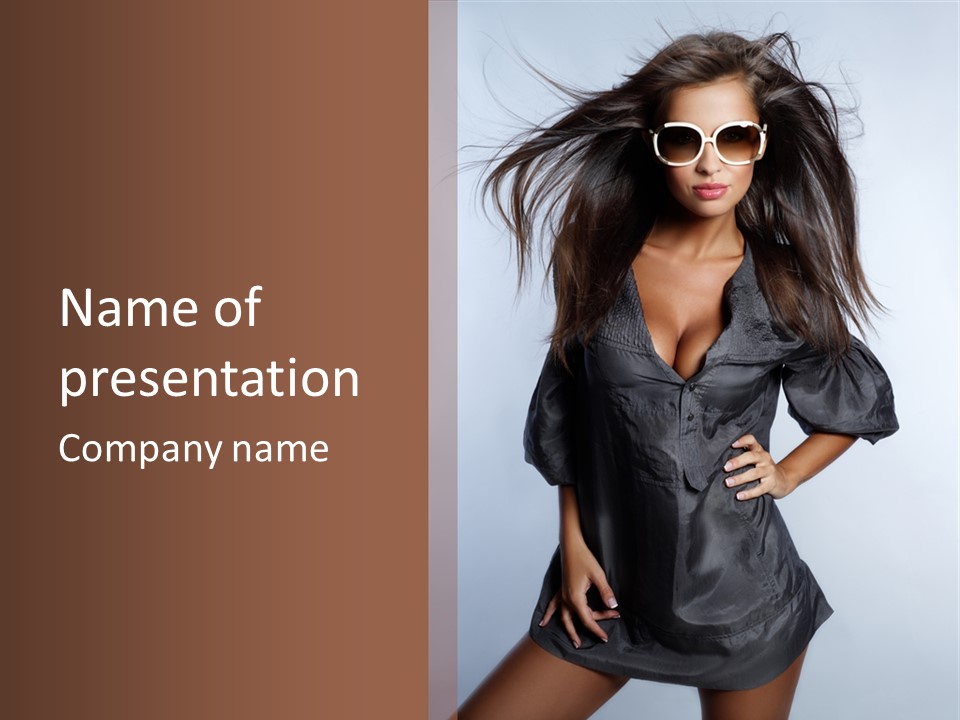 Fashion Model Portrait PowerPoint Template