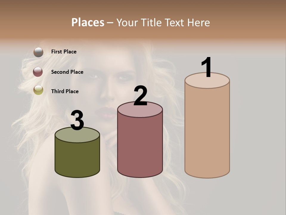 Woman Haircut Caucasian PowerPoint Template