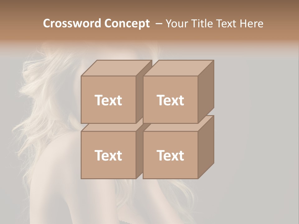 Woman Haircut Caucasian PowerPoint Template