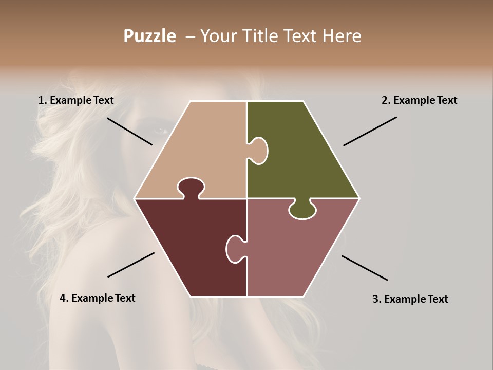 Woman Haircut Caucasian PowerPoint Template