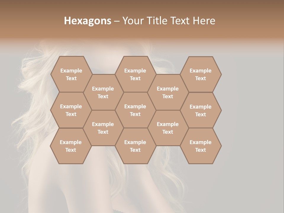 Woman Haircut Caucasian PowerPoint Template