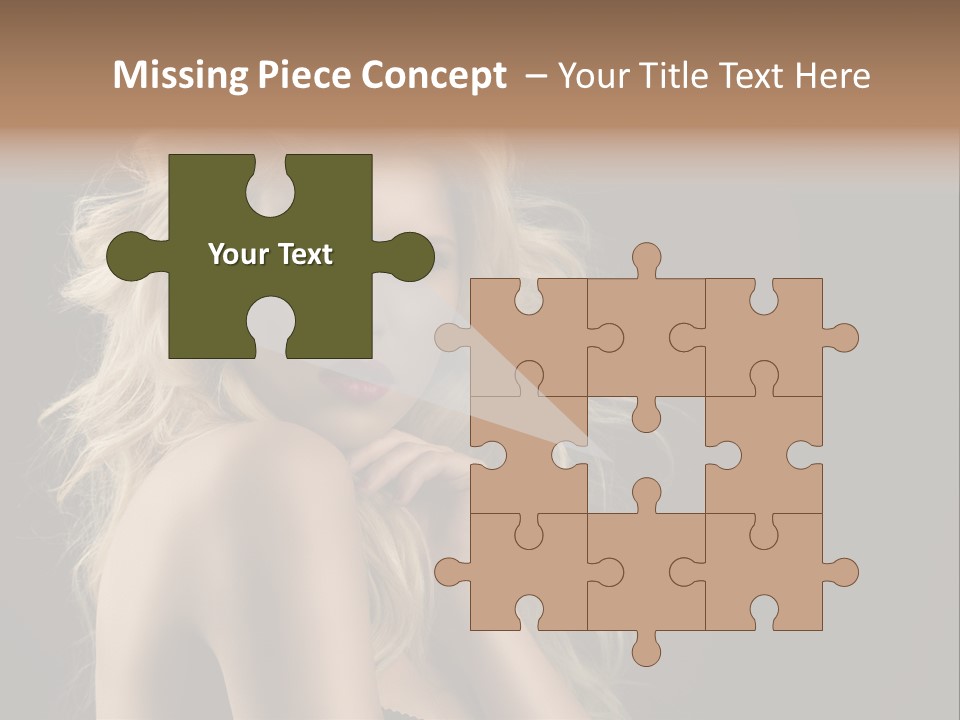 Woman Haircut Caucasian PowerPoint Template