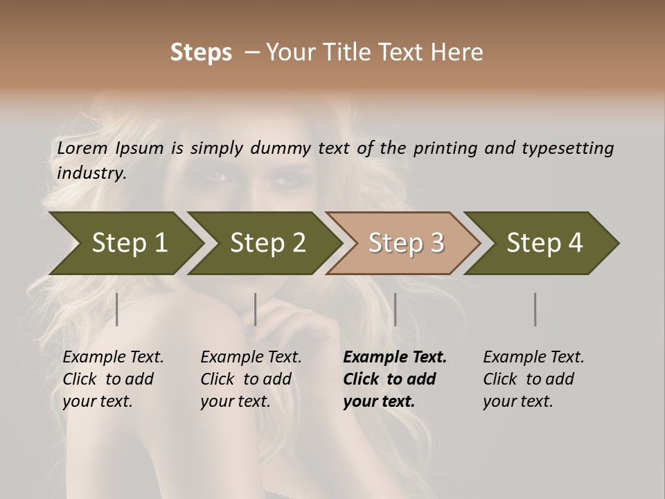 Woman Haircut Caucasian PowerPoint Template