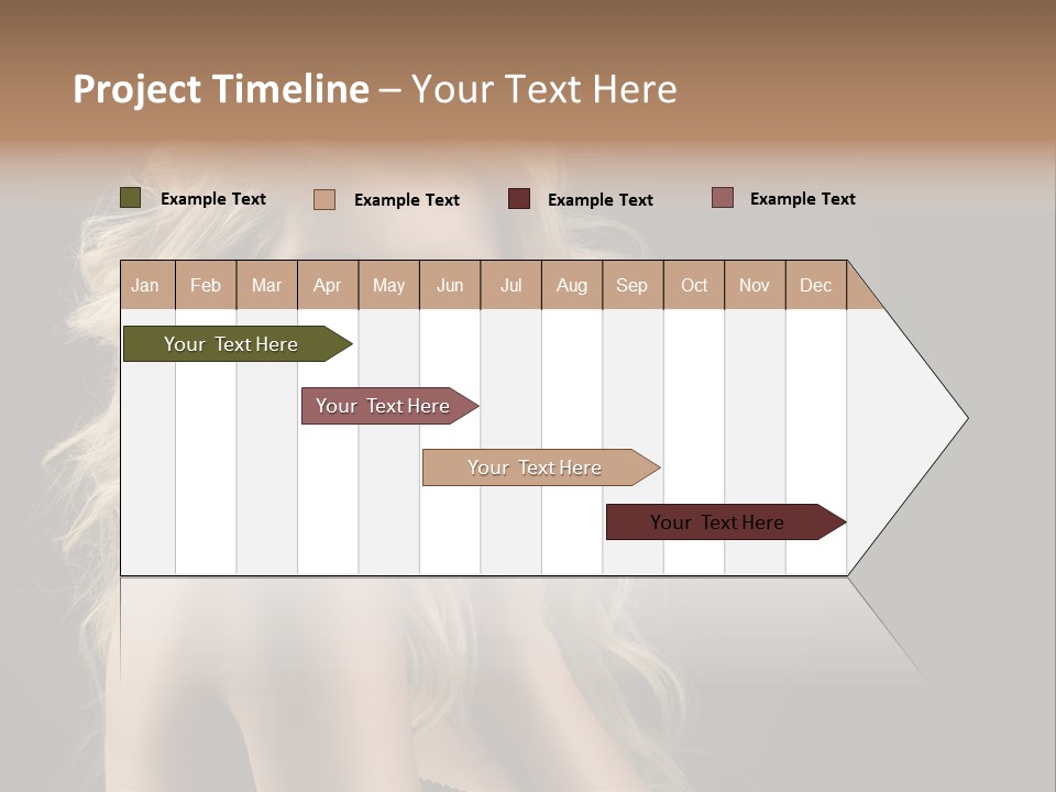 Woman Haircut Caucasian PowerPoint Template