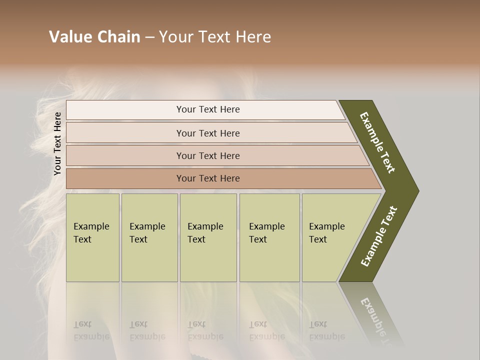 Woman Haircut Caucasian PowerPoint Template