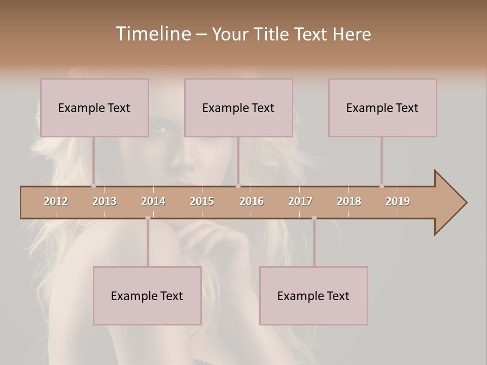 Woman Haircut Caucasian PowerPoint Template