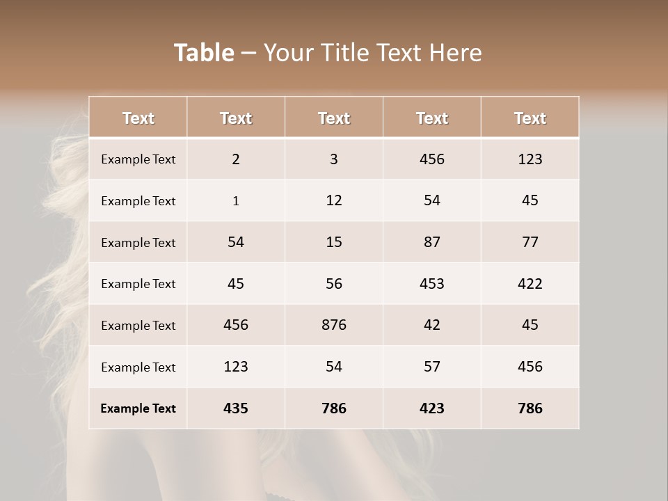 Woman Haircut Caucasian PowerPoint Template