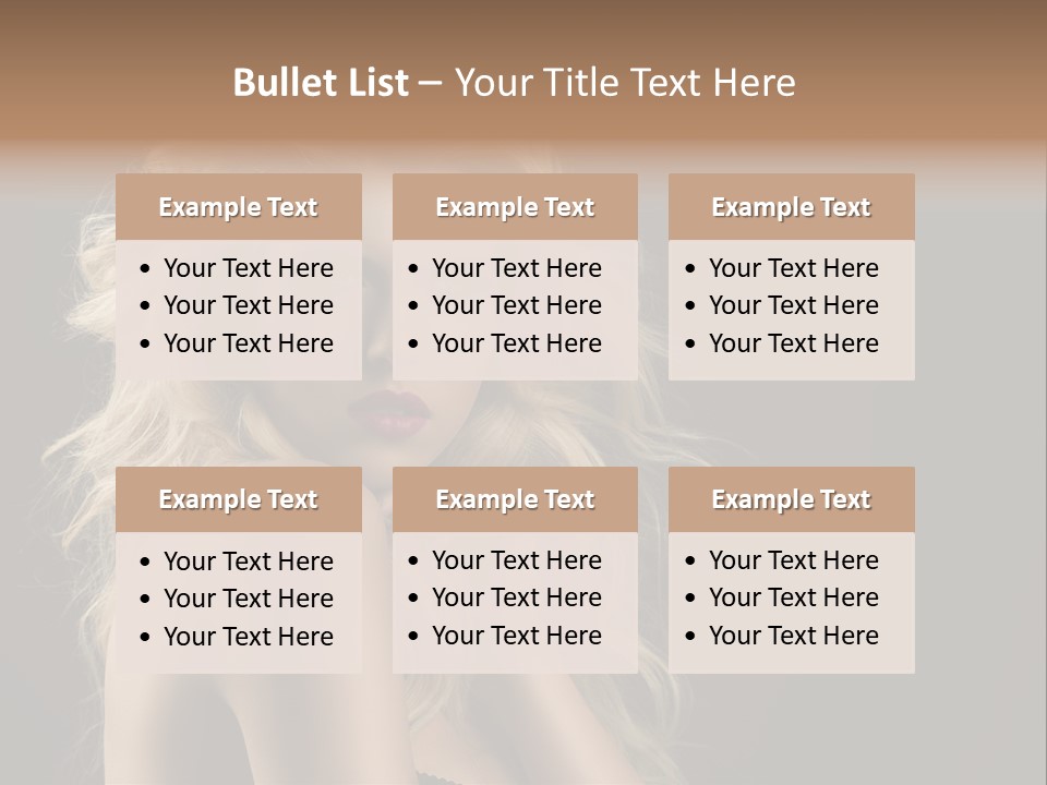 Woman Haircut Caucasian PowerPoint Template