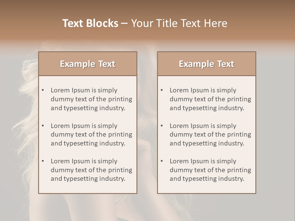 Woman Haircut Caucasian PowerPoint Template