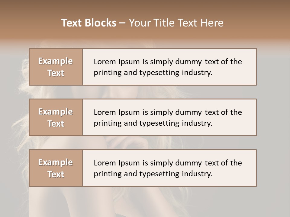 Woman Haircut Caucasian PowerPoint Template