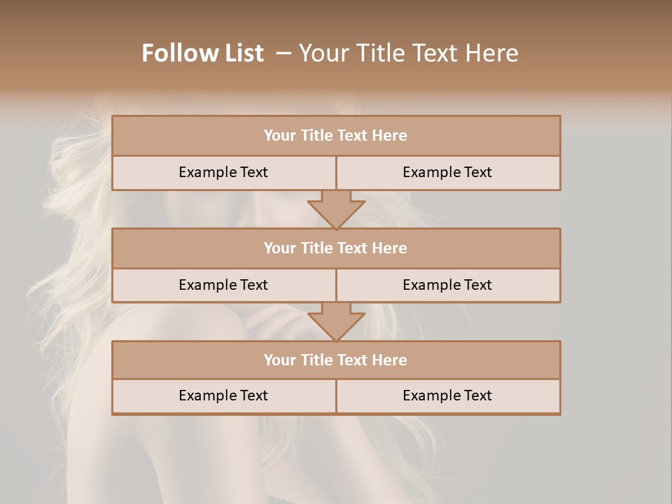 Woman Haircut Caucasian PowerPoint Template