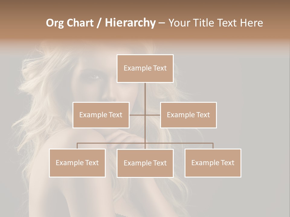 Woman Haircut Caucasian PowerPoint Template