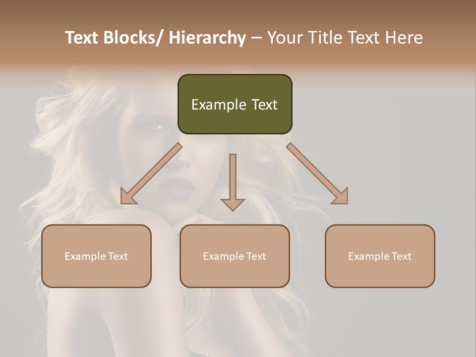 Woman Haircut Caucasian PowerPoint Template