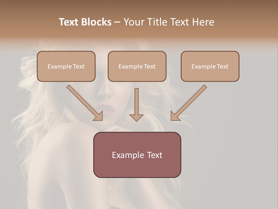 Woman Haircut Caucasian PowerPoint Template