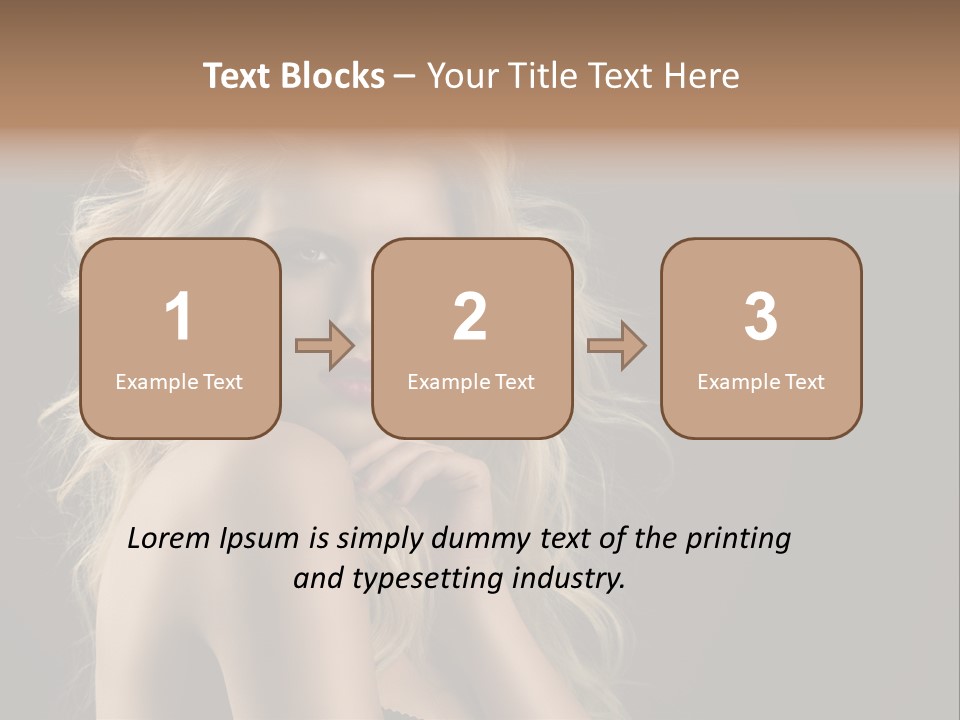 Woman Haircut Caucasian PowerPoint Template