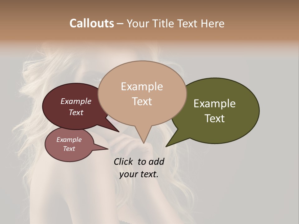 Woman Haircut Caucasian PowerPoint Template