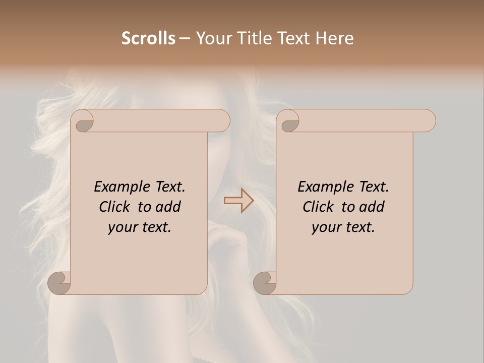 Woman Haircut Caucasian PowerPoint Template