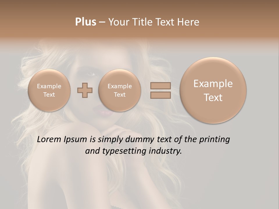 Woman Haircut Caucasian PowerPoint Template