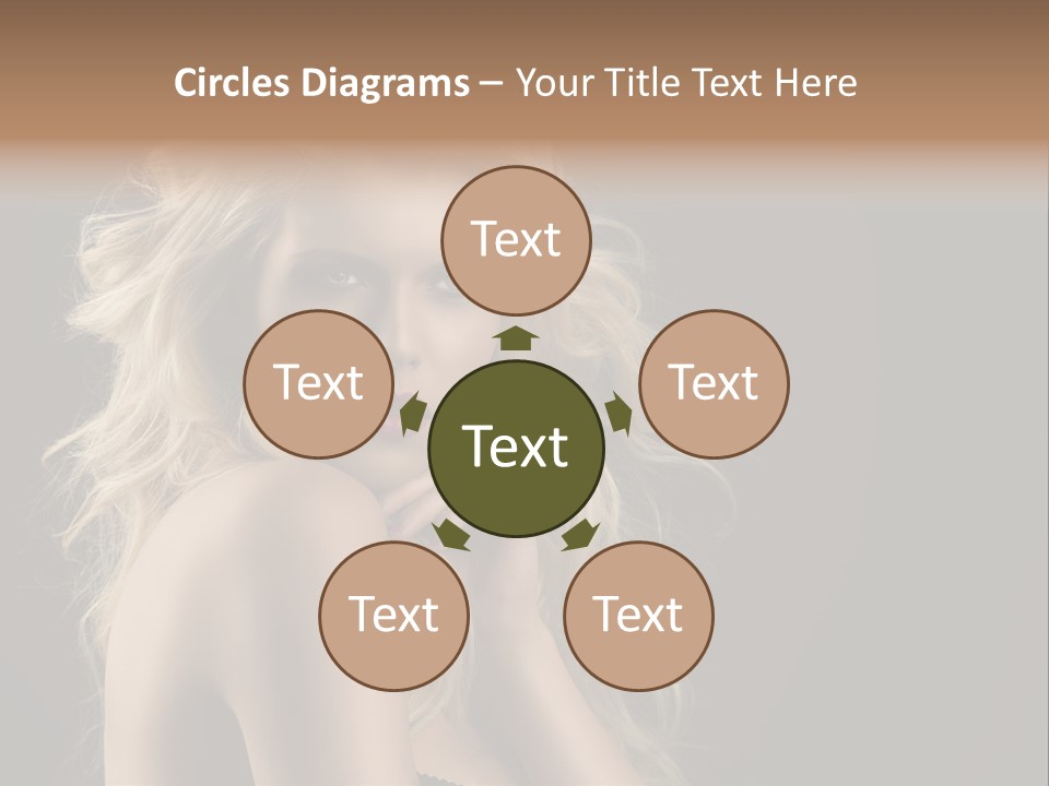 Woman Haircut Caucasian PowerPoint Template