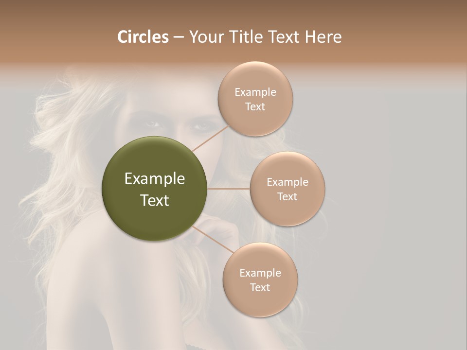 Woman Haircut Caucasian PowerPoint Template