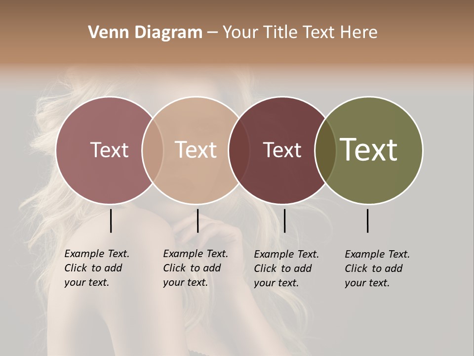 Woman Haircut Caucasian PowerPoint Template