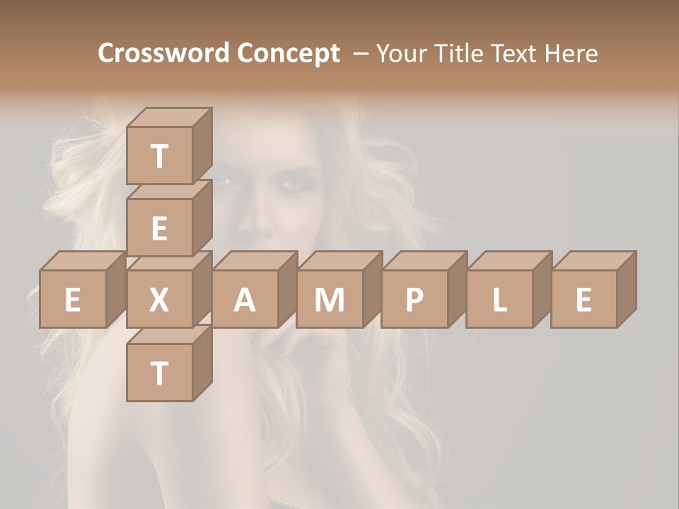 Woman Haircut Caucasian PowerPoint Template