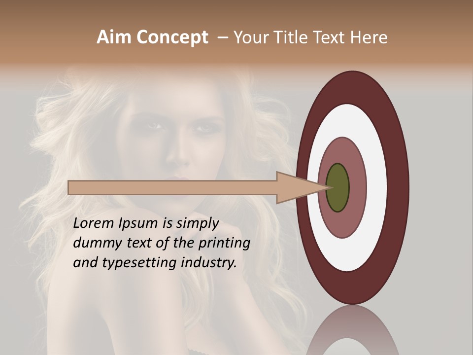 Woman Haircut Caucasian PowerPoint Template