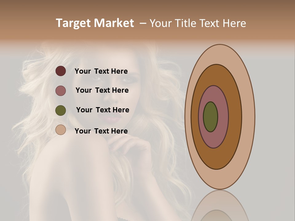 Woman Haircut Caucasian PowerPoint Template