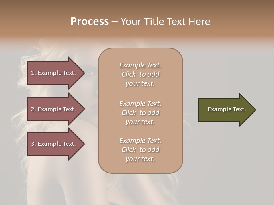 Woman Haircut Caucasian PowerPoint Template
