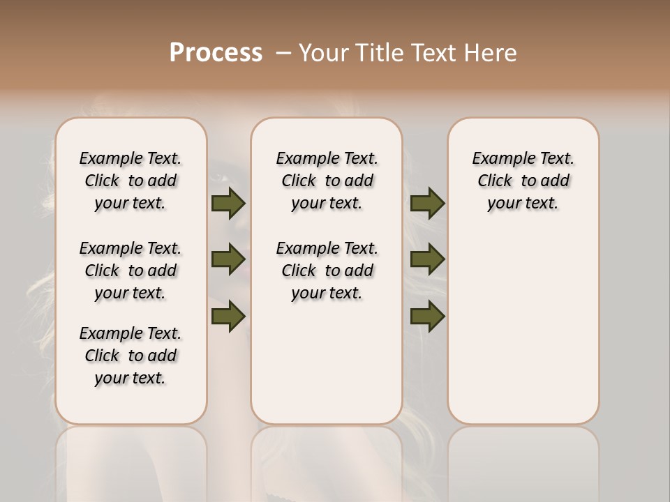 Woman Haircut Caucasian PowerPoint Template