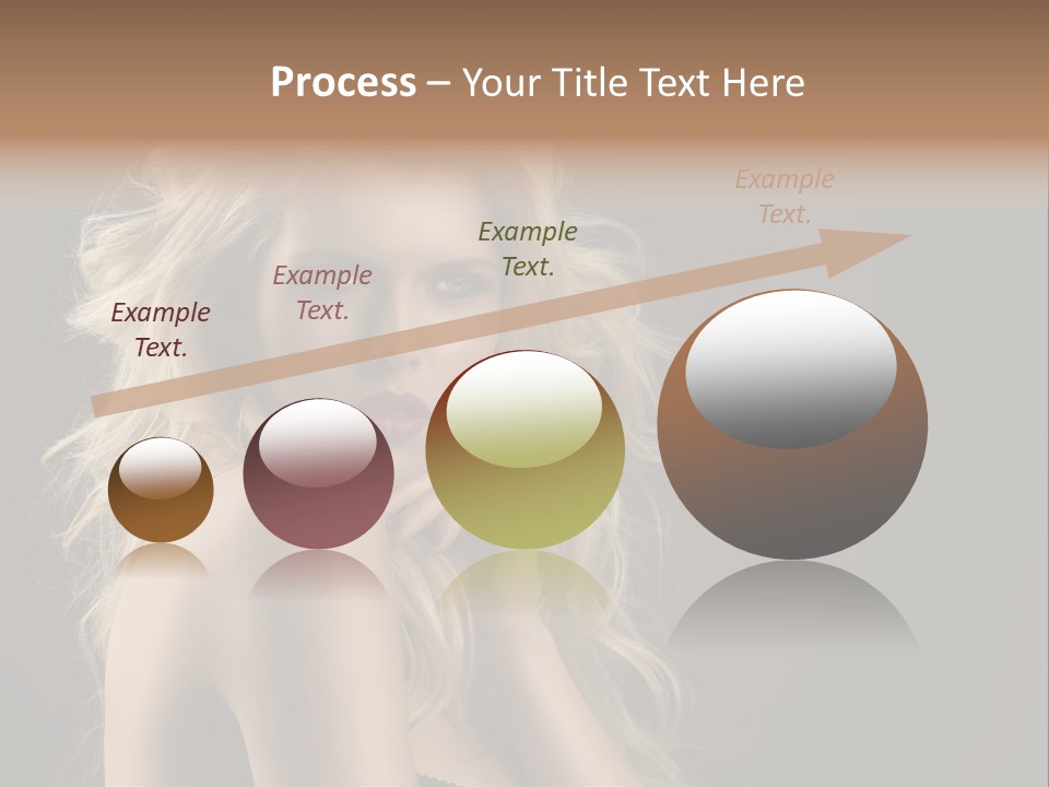 Woman Haircut Caucasian PowerPoint Template