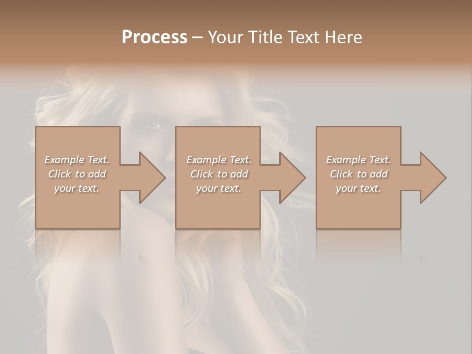 Woman Haircut Caucasian PowerPoint Template