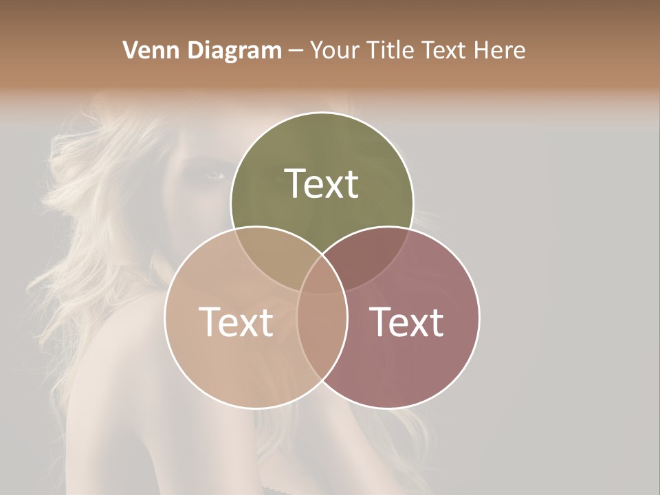 Woman Haircut Caucasian PowerPoint Template